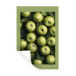 Appels - Groen - bladeren Muursticker klein -3d
