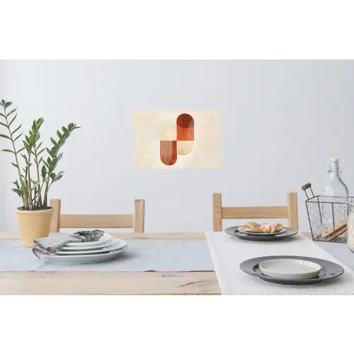 Bogen - Beige - Vormen Muursticker klein -eettafel