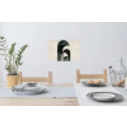 Bogen - Donkergroen - Lijnen Muursticker klein -eettafel