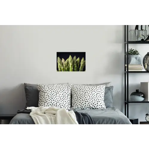 Asperges - Groen - Zwart Muursticker klein -slaapkamer