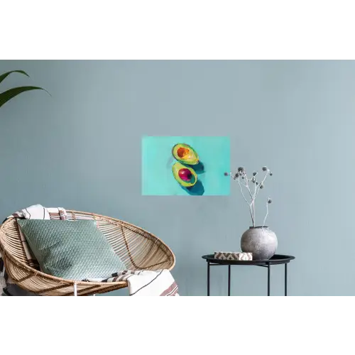 Avocado - Groen - Pit - Schaduw Muursticker klein -plant