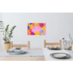 Tas - Roze - Bloemen Muursticker klein -eettafel