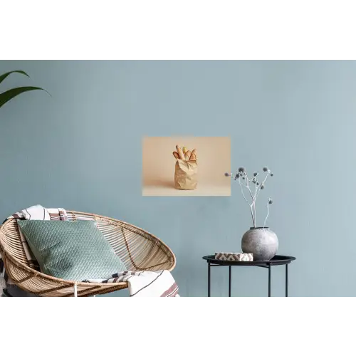 Baguette - Brood - Stokbrood - Beige Muursticker klein -plant