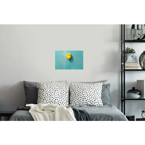Ballon - Geel - Smiley Muursticker klein -slaapkamer