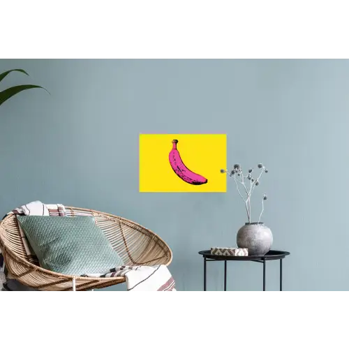 Banaan - Grafisch - Geel Muursticker klein -plant