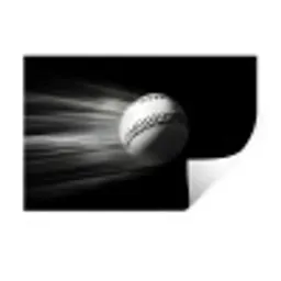 Honkbal - Wit - Vliegt Muursticker klein -3d