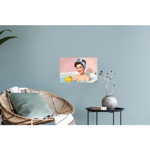 Badkamer - Eend - Blauw Muursticker klein -plant
