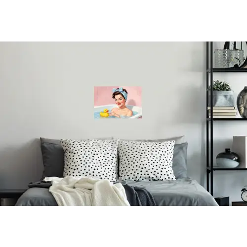Badkamer - Eend - Blauw Muursticker klein -slaapkamer