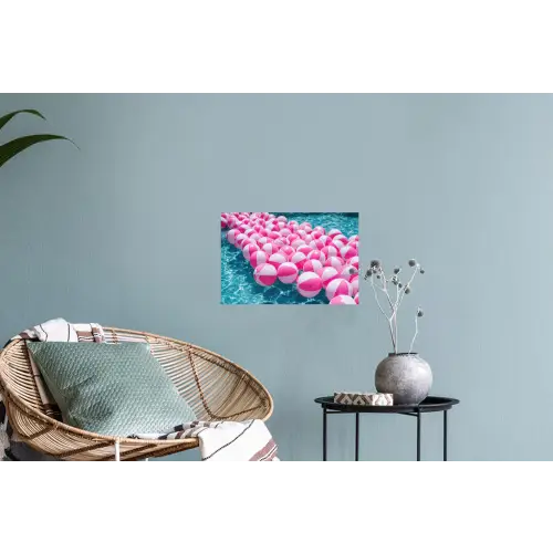 Strandballen - Roze - Water Muursticker klein -plant