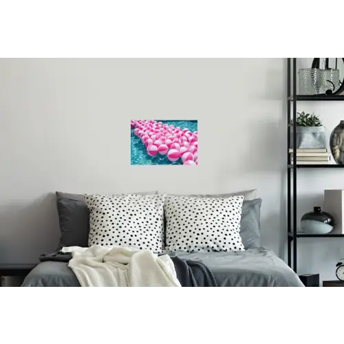 Strandballen - Roze - Water Muursticker klein -slaapkamer