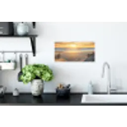 Strand - Duinen - Zonsondergang Muursticker klein -keuken