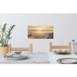 Strand - Duinen - Zonsondergang Muursticker klein -eettafel