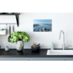 Strand - Schild - Water - Blauw Muursticker klein -keuken