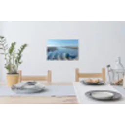 Strand - Schild - Water - Blauw Muursticker klein -eettafel