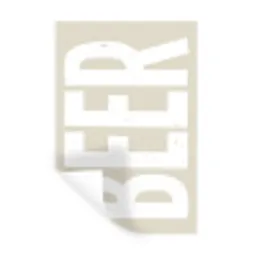 Beer - Japandi - Beige - Decoratie Muursticker klein -3d