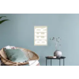 Beer - Japandi - Beige - Decoratie Muursticker klein -plant
