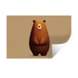 Beer - Minimalistisch - Bruin Muursticker klein -3d
