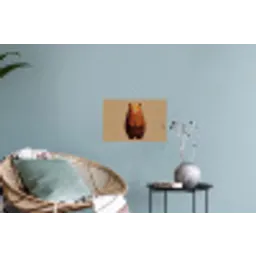 Beer - Minimalistisch - Bruin Muursticker klein -plant