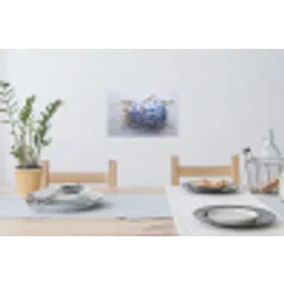Kever - Delfts  - Blauw - Goud Muursticker klein -eettafel
