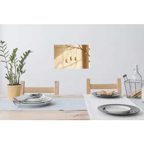 Beige - Paastak - Eieren Muursticker klein -eettafel