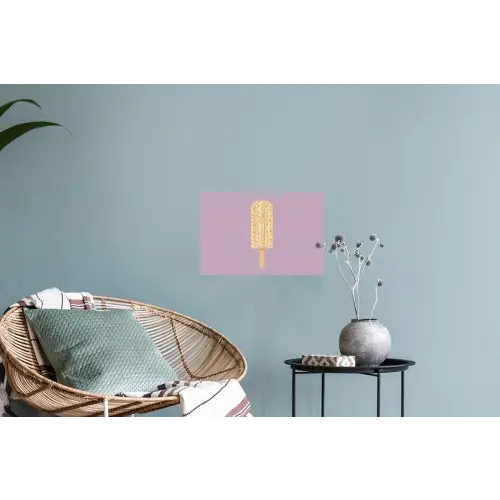 Beige - Ijsje - Spikkels Muursticker klein -plant
