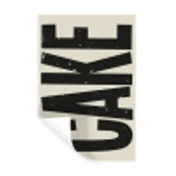 Beige - Japandi - Cake - Decoratie Muursticker klein -3d