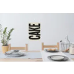 Beige - Japandi - Cake - Decoratie Muursticker klein -eettafel