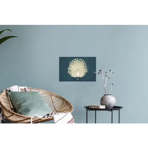 Vogel - Blauw - Vintage Muursticker klein -plant