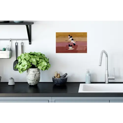 Vogels - Snavel - Abstract Muursticker klein -keuken