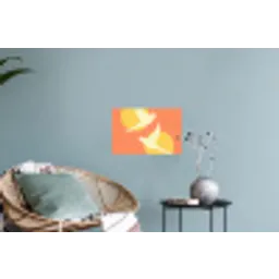 Vogels - Cirkels - Geel Muursticker klein -plant