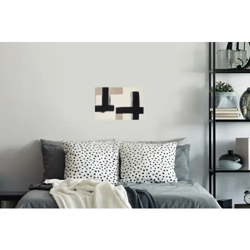 Zwart - Abstract - Japandi Muursticker klein -slaapkamer