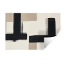 Zwart - Abstract - Japandi Muursticker klein -3d