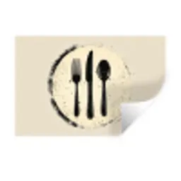 Zwart - Bestek - Rondje Muursticker klein -3d