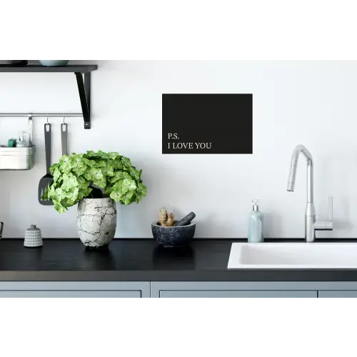 Zwart - Minimalistisch - Valentijn Muursticker klein -keuken