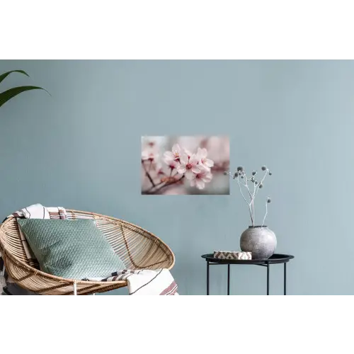 Bloesems - Meeldraden - Geel - Wazig Muursticker klein -plant