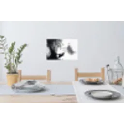 Boot - Rivier - Bamboe - Wit Muursticker klein -eettafel