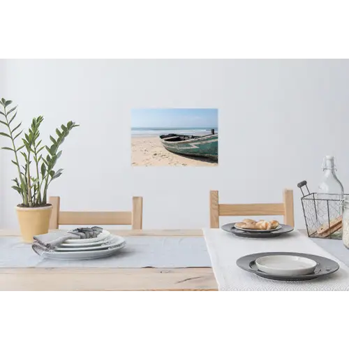 Boot - Zandstrand - Zee Muursticker klein -eettafel