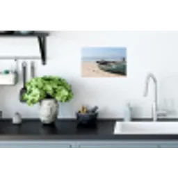 Boot - Zandstrand - Zee Muursticker klein -keuken