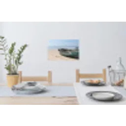 Boot - Zandstrand - Zee Muursticker klein -eettafel