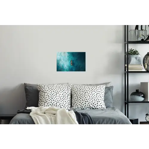 Bootje - Water - Blauw Muursticker klein -slaapkamer