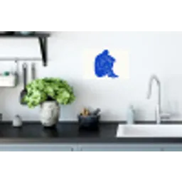 Lichaam - Abstract - Blauw Muursticker klein -keuken