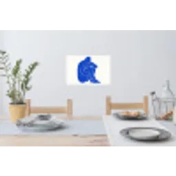 Lichaam - Abstract - Blauw Muursticker klein -eettafel