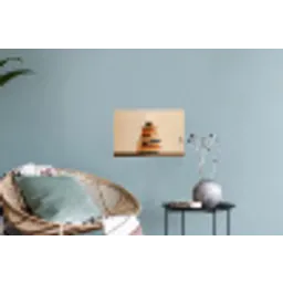 Boeken - Toren - Koffie - Beige Muursticker klein -plant