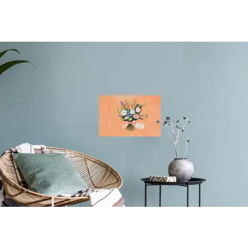 Boeket - Strikje - Quote Muursticker klein -plant