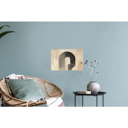 Boog - Strepen - Minimalistisch - Zwart Muursticker klein -plant