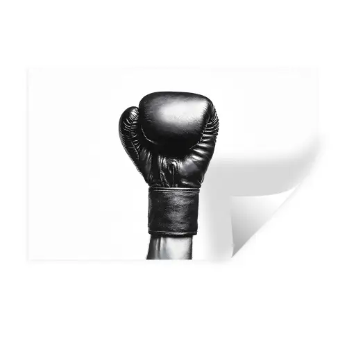 Bokshandschoen - Zwart - Hand Muursticker klein -3d