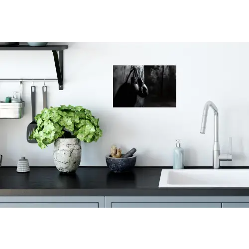 Bokshandschoenen - Muur - Duister - Zwart Muursticker klein -keuken