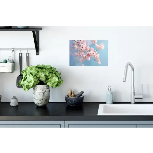 Takken - Bloesems - Roze Muursticker klein -keuken