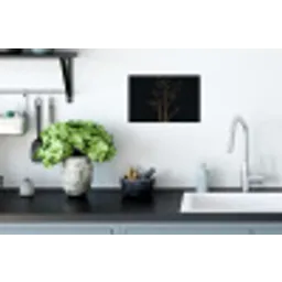 Takken - Blaadjes - Zwart Muursticker klein -keuken