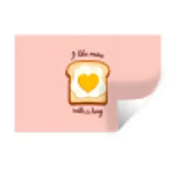 Brood - Illustratie - Quote - Roze Muursticker klein -3d